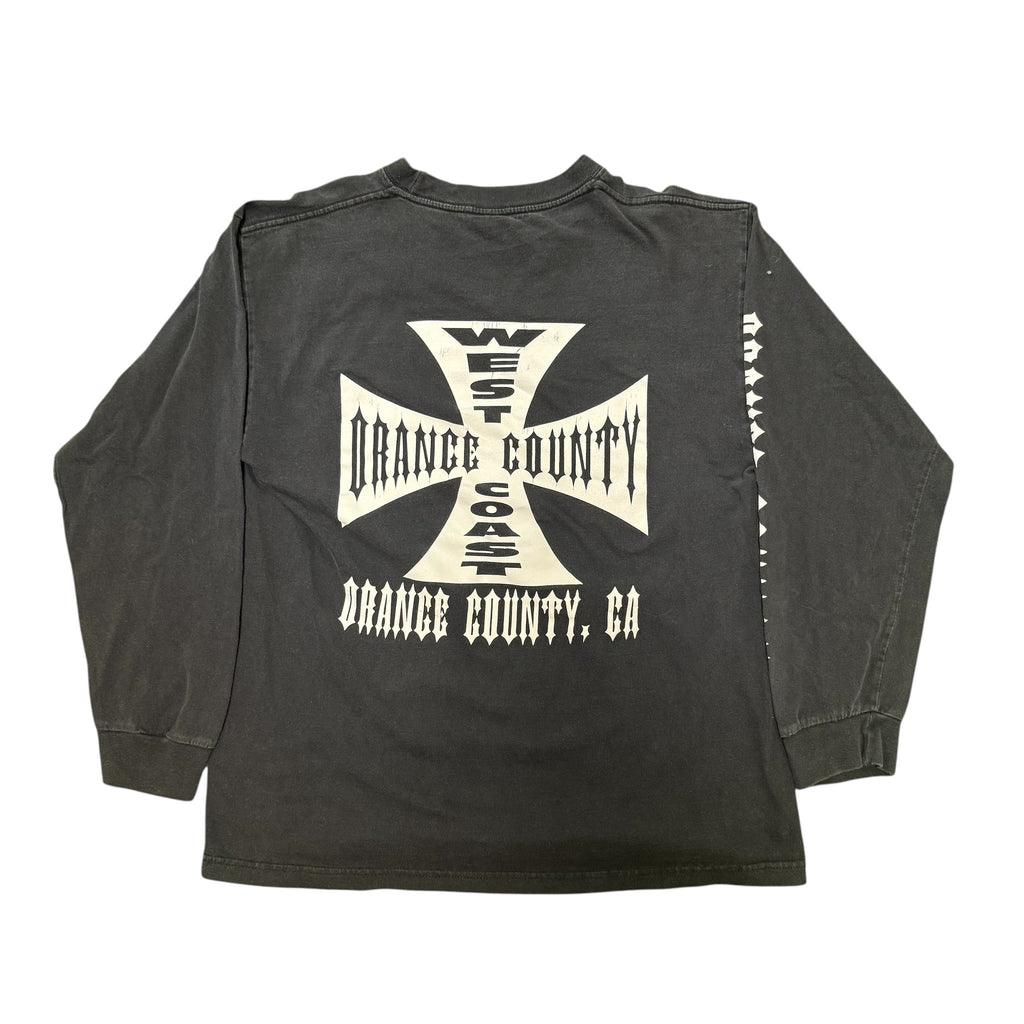 Vintage West Coast Chopper Black/White L/S Tee