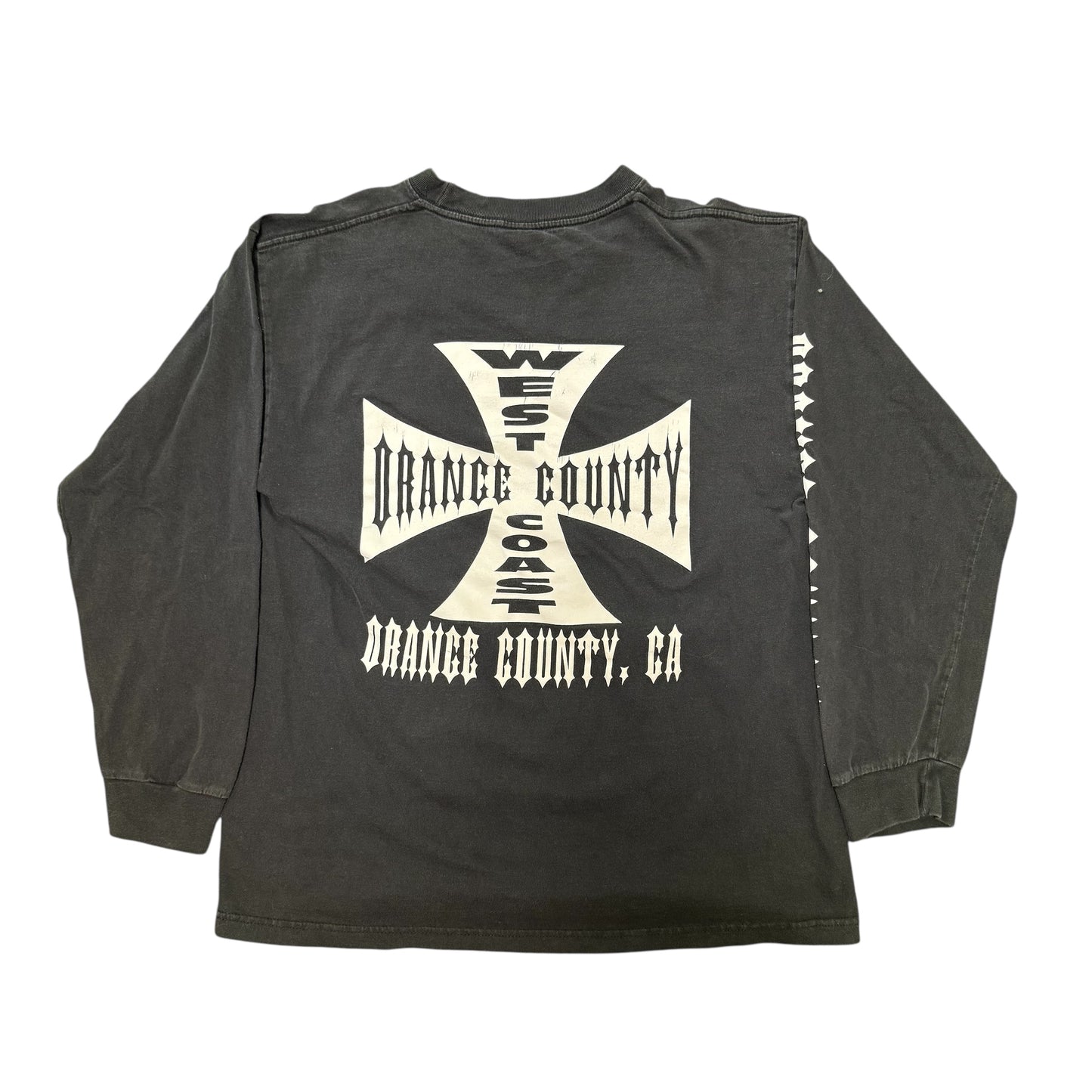 Vintage West Coast Chopper Black/White L/S Tee