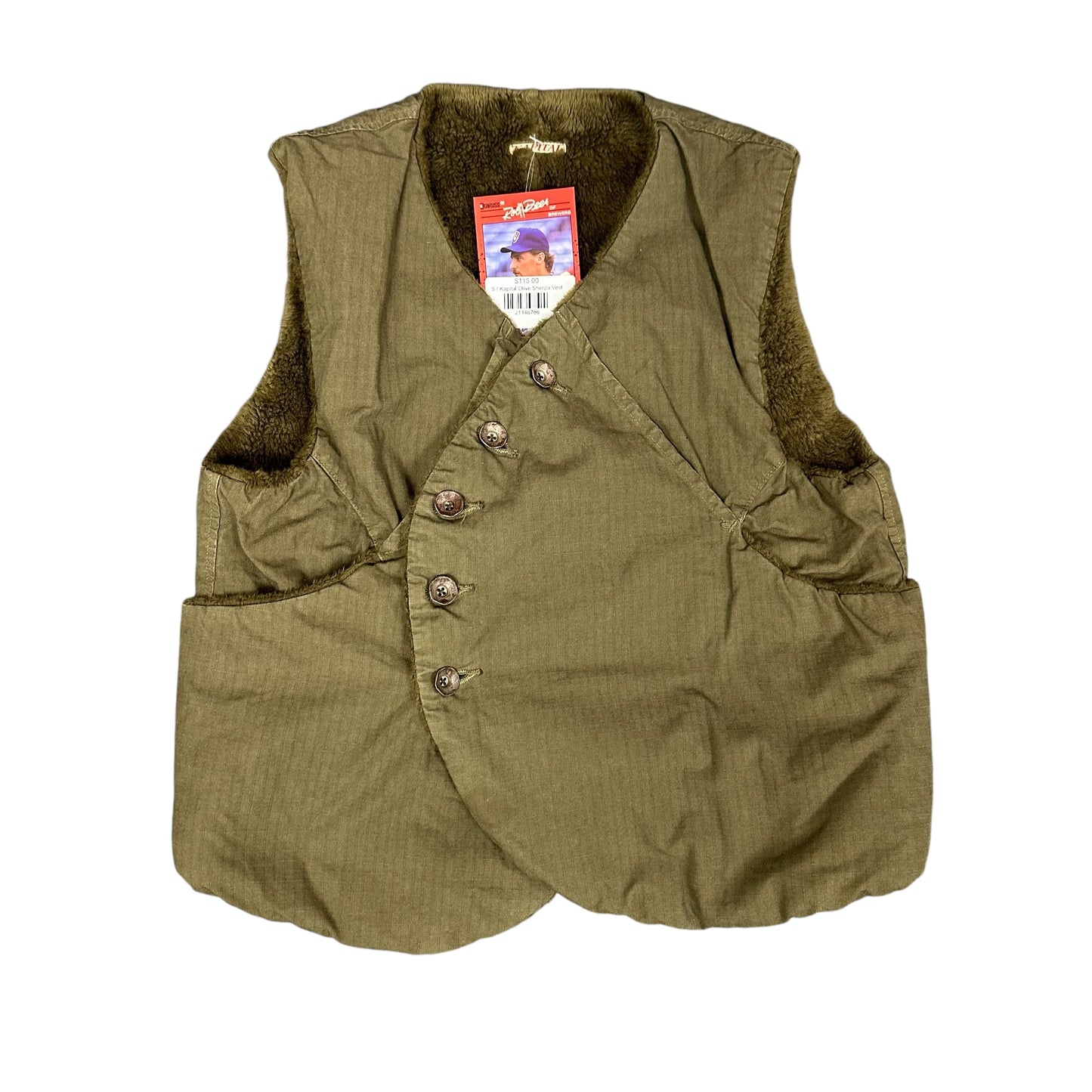 Kapital Olive Sherpa Vest