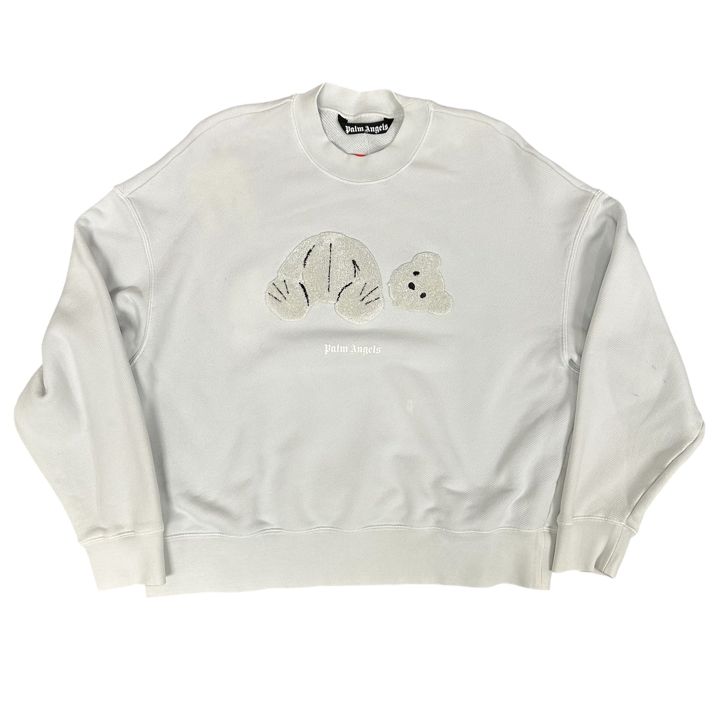 Palm Angels Grey Teddy Crewneck