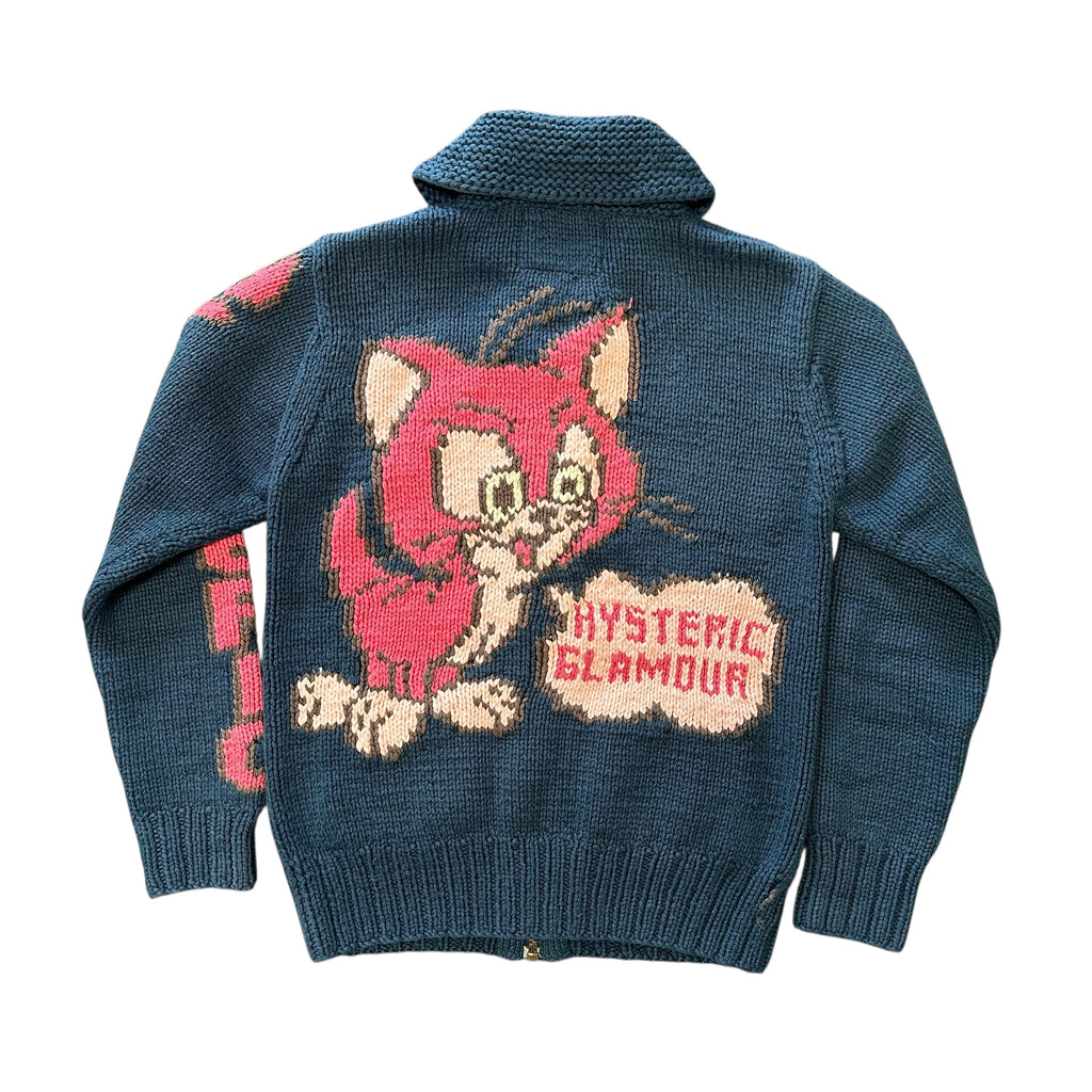 Hysteric Glamour Pink Cat Cowichan Sweater