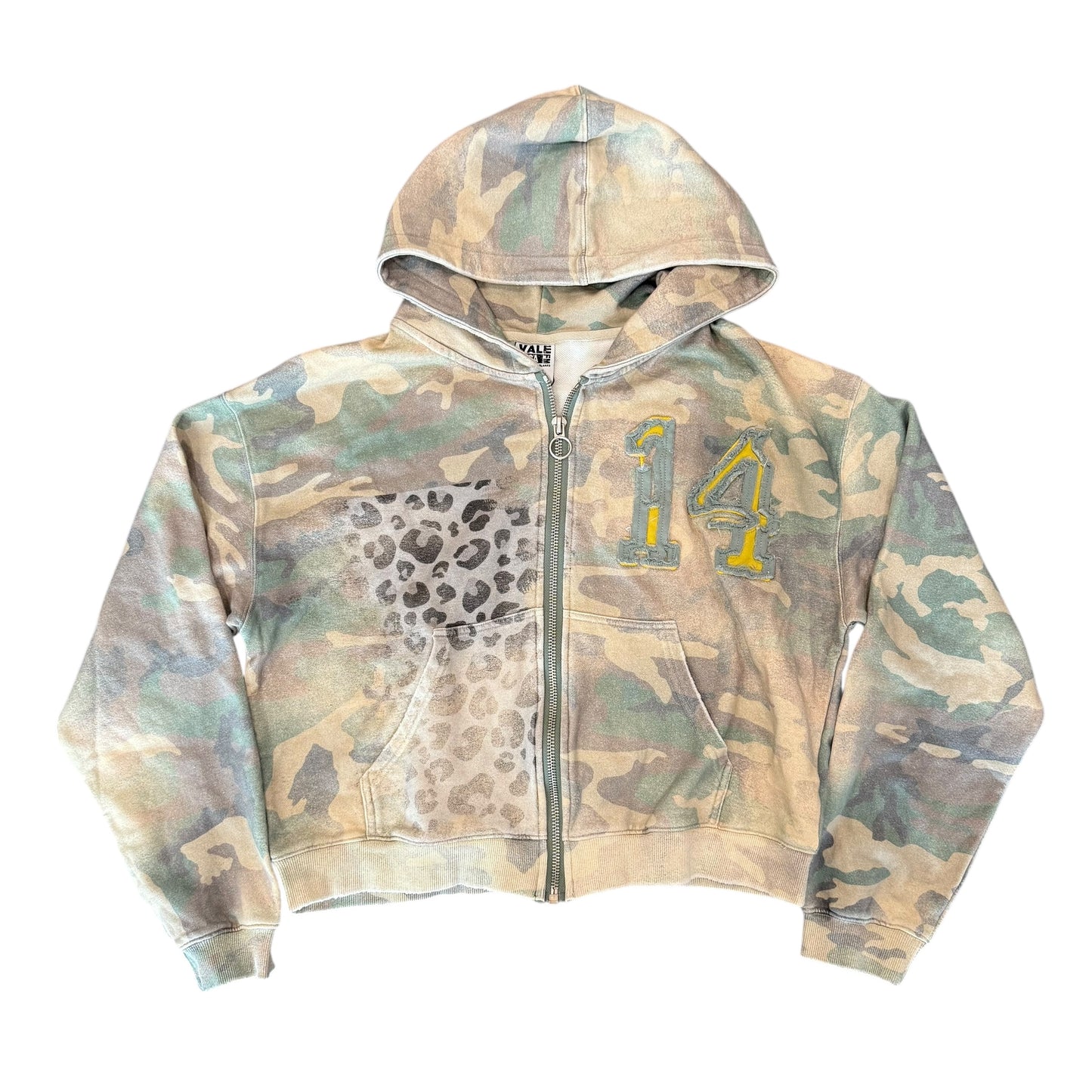 NEW Vale Lives Camo/Cheetah Zip Hoodie
