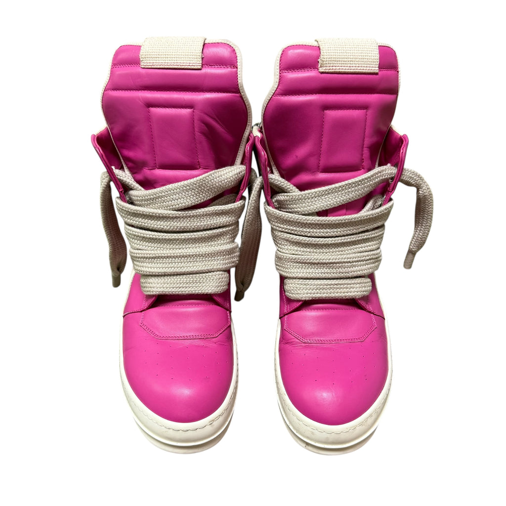 Rick Owens Pink GeoBasket Sneakers