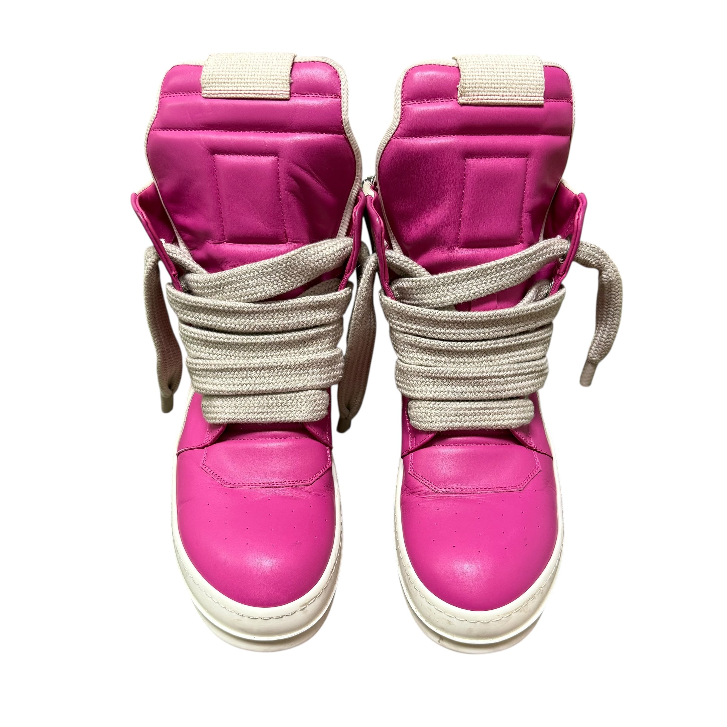 Rick Owens Pink GeoBasket Sneakers