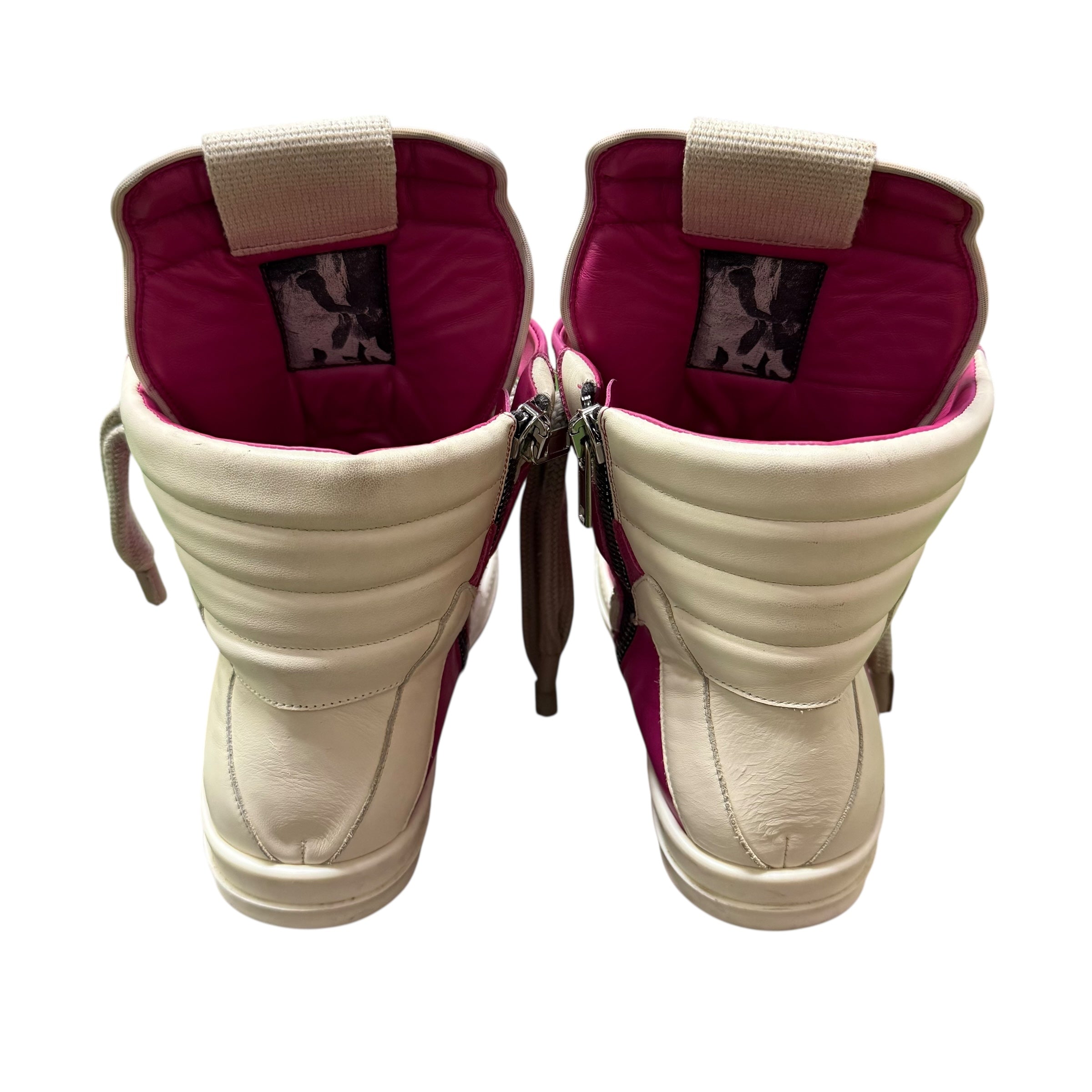 Rick Owens Pink GeoBasket Sneakers
