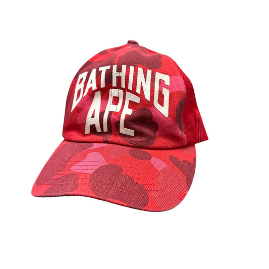 ‘06 Bape Red Camo Trucker Hat