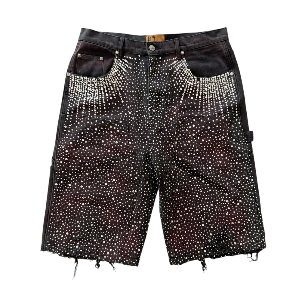 Birth Of Royal Child Black Rhinestone Shorts