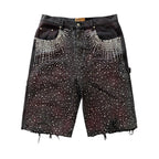 Birth Of Royal Child Black Rhinestone Shorts