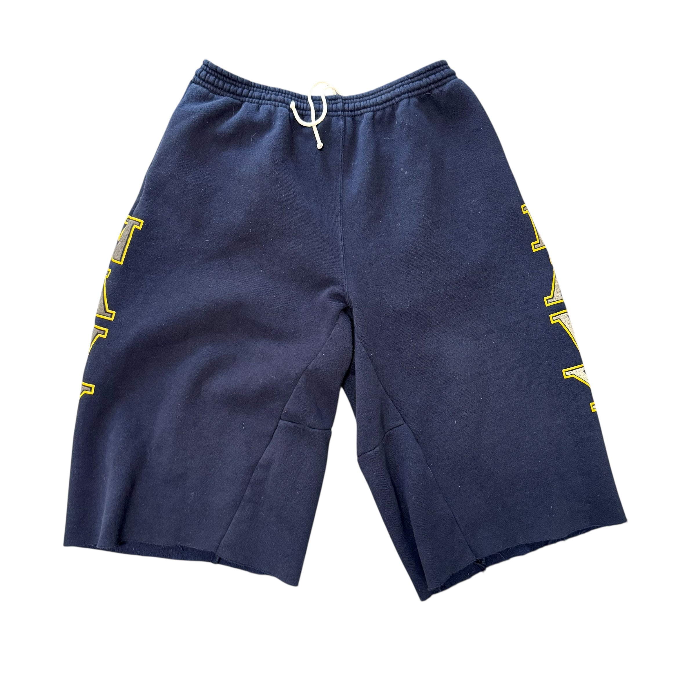 Joshua Jamal Navy Flare Shorts