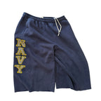 Joshua Jamal Navy Flare Shorts