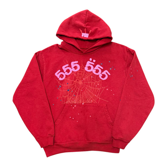Sp5der Red 555 Hoodie