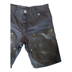 Chrome Heart Leather Double Knee Shorts