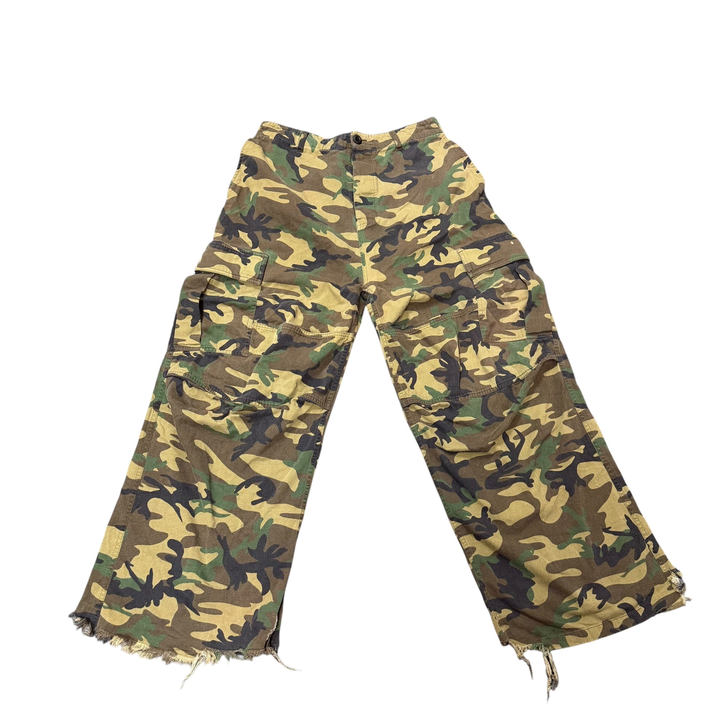 Balenciaga Oversized Camouflage Kick Cargo Pants