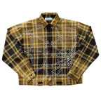 Vale Lives Brown/Yellow Rhinestone Flannel