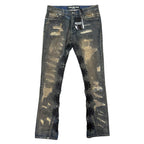 NEW LostShdws. Distressed Flare Jeans