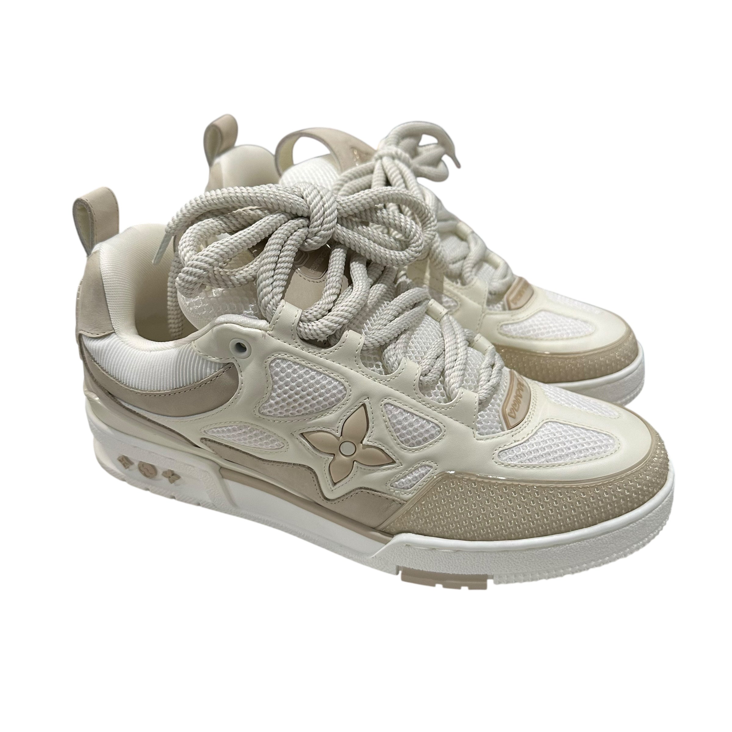 NEW Louis Vuitton Wht/Cream Skate Sneakers