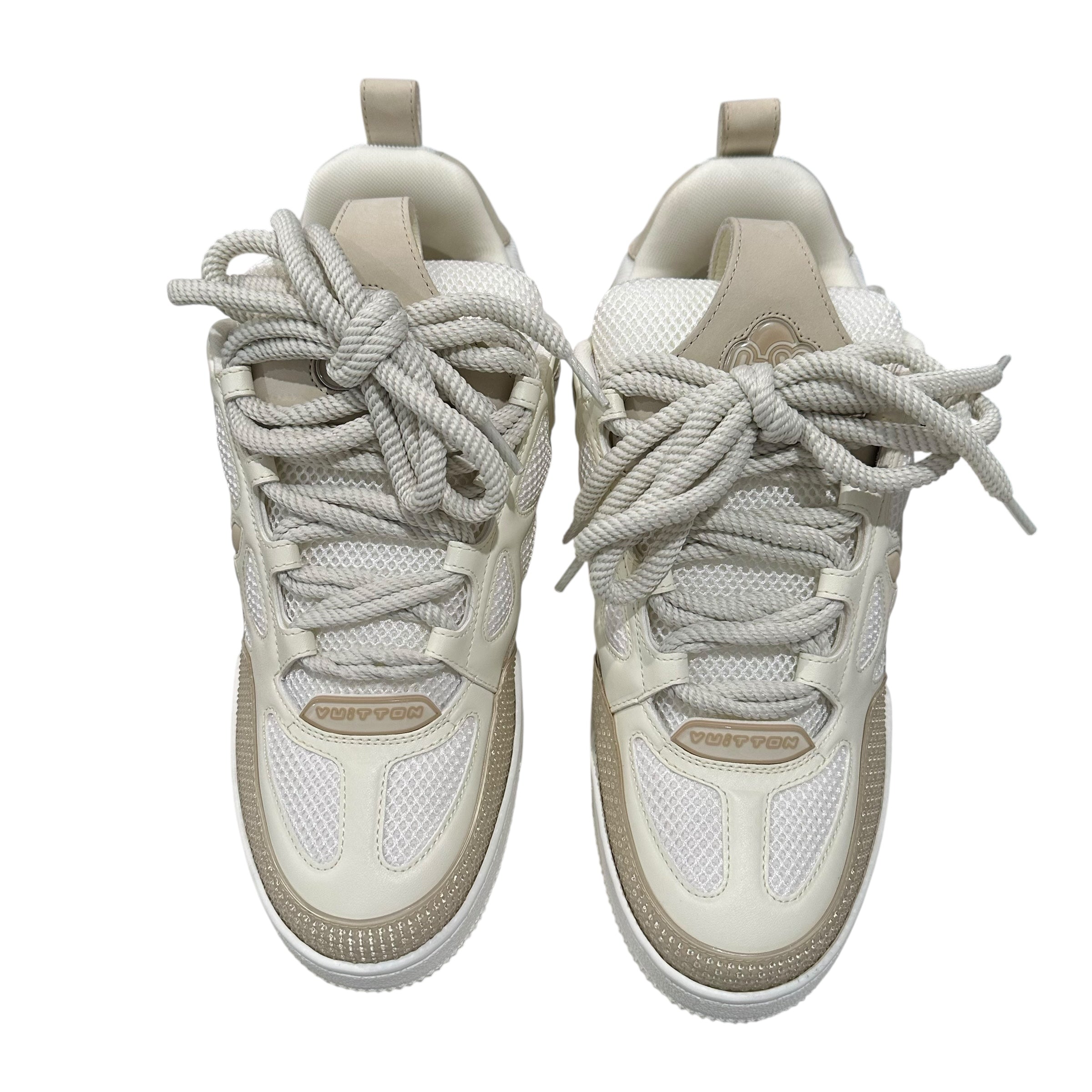 NEW Louis Vuitton Wht/Cream Skate Sneakers