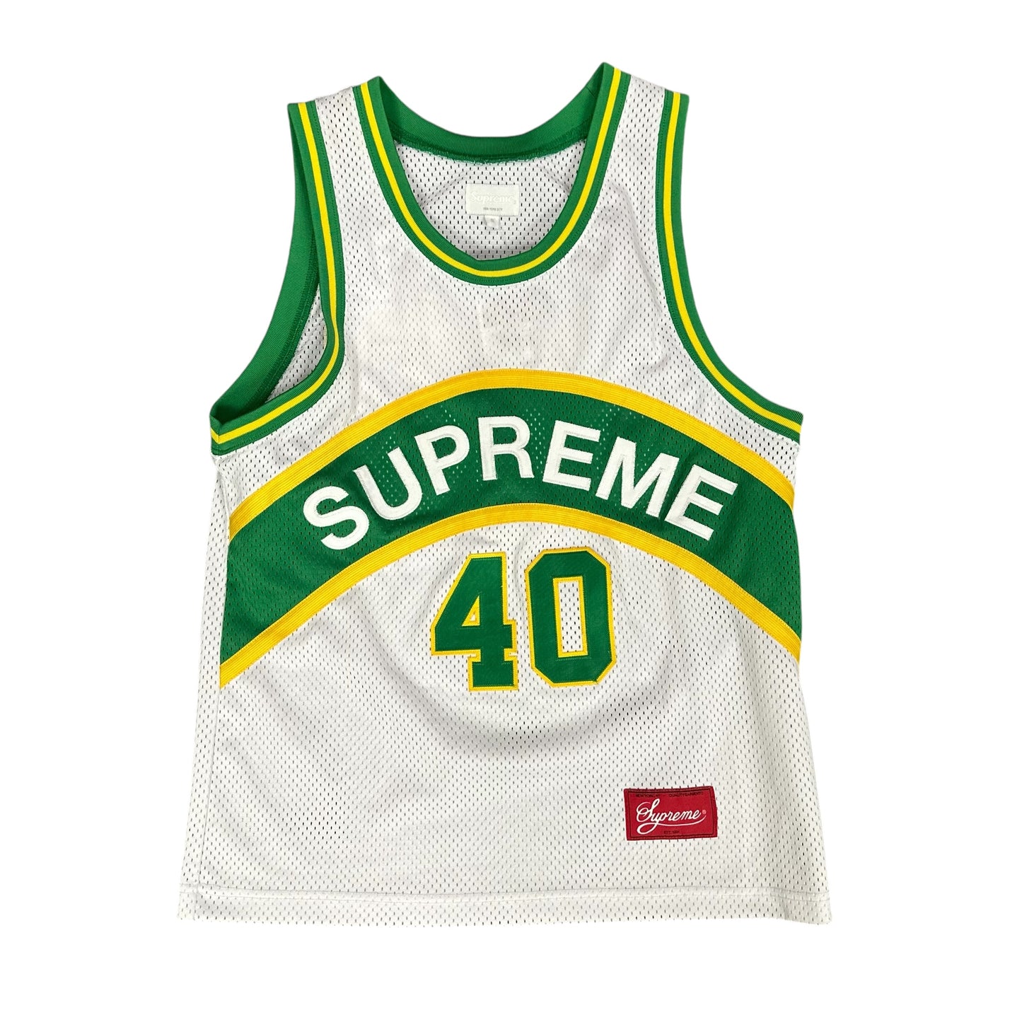 Supreme Wht/Grn Basketball Jersey