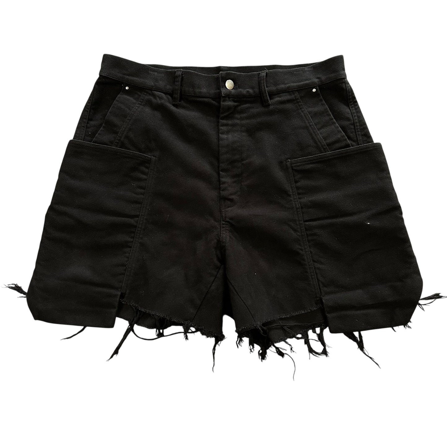 Rick Owens Black Cargo Shorts