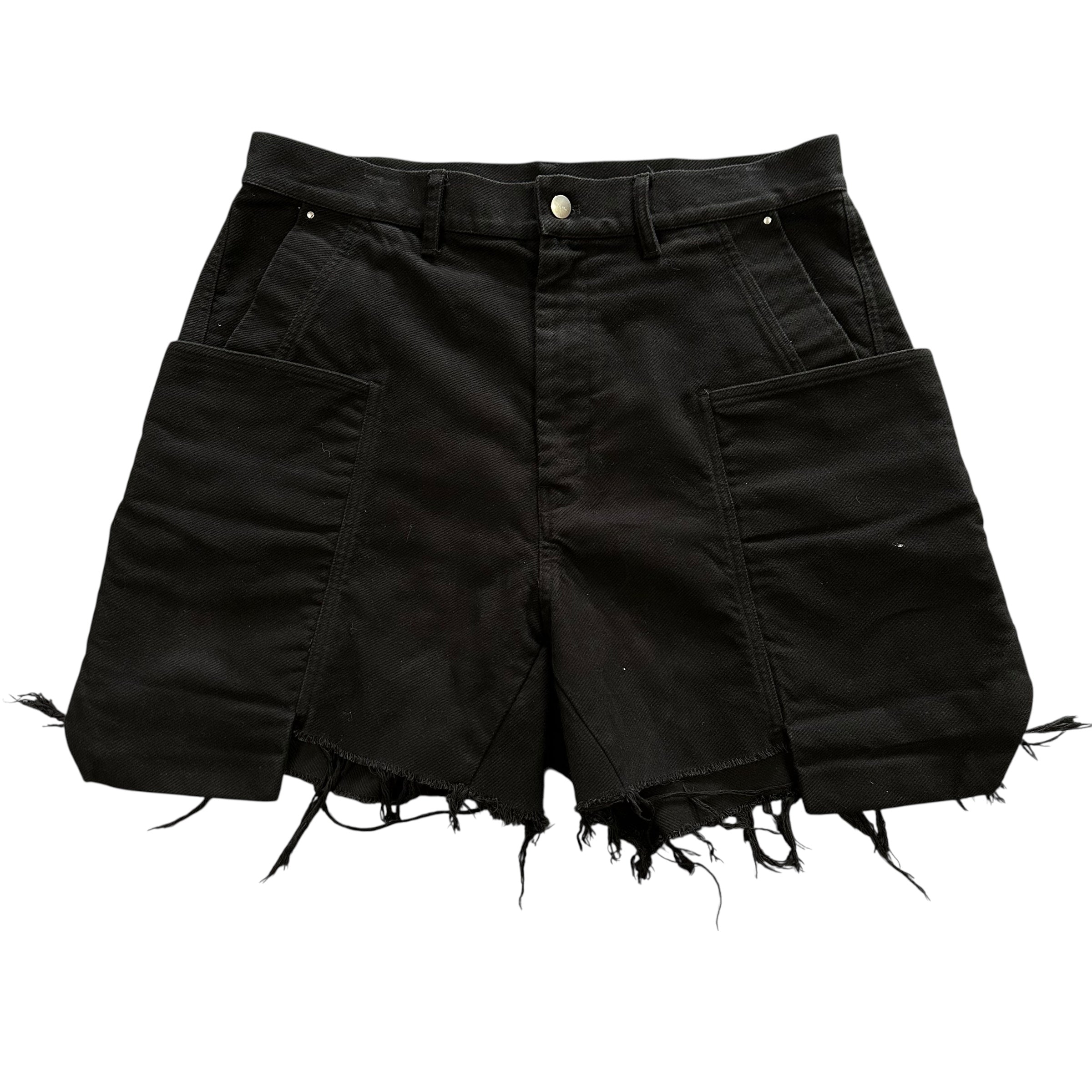 Rick Owens Black Cargo Shorts