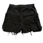 Rick Owens Black Cargo Shorts