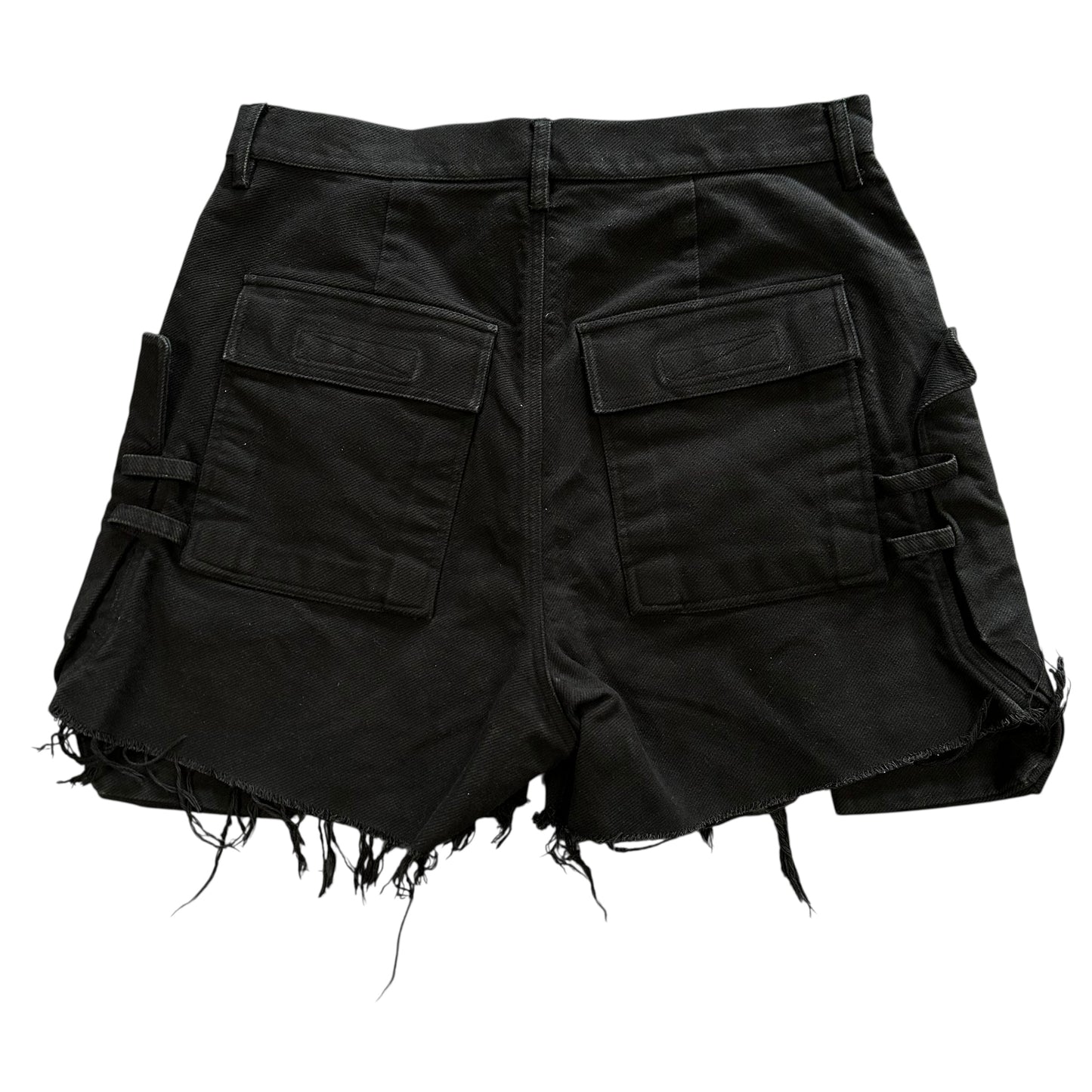 Rick Owens Black Cargo Shorts