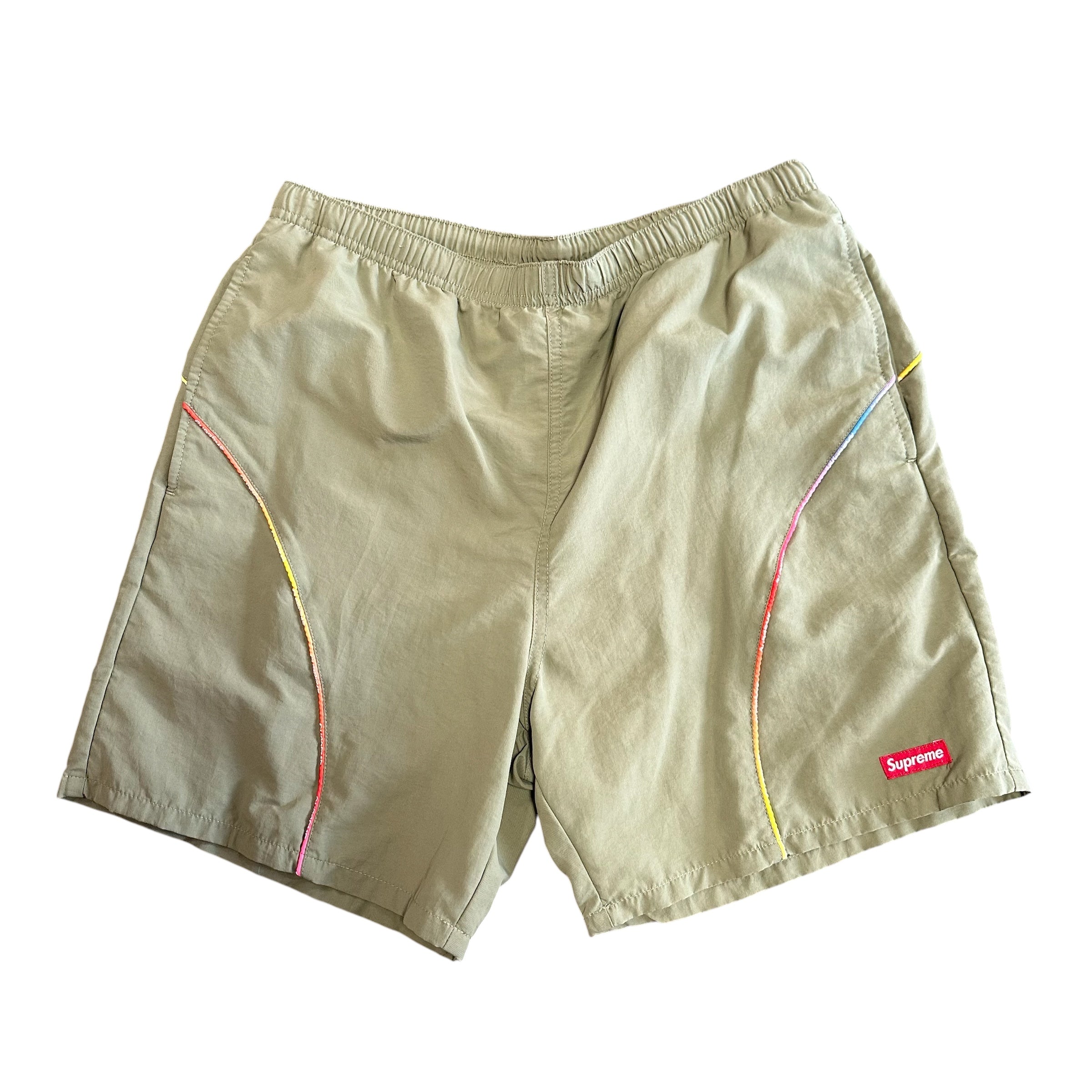 Supreme Olive Gradient Piping Shorts