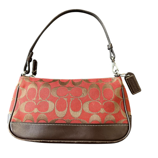 Coach Mini Red/Brown Monogram Bag