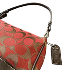 Coach Mini Red/Brown Monogram Bag