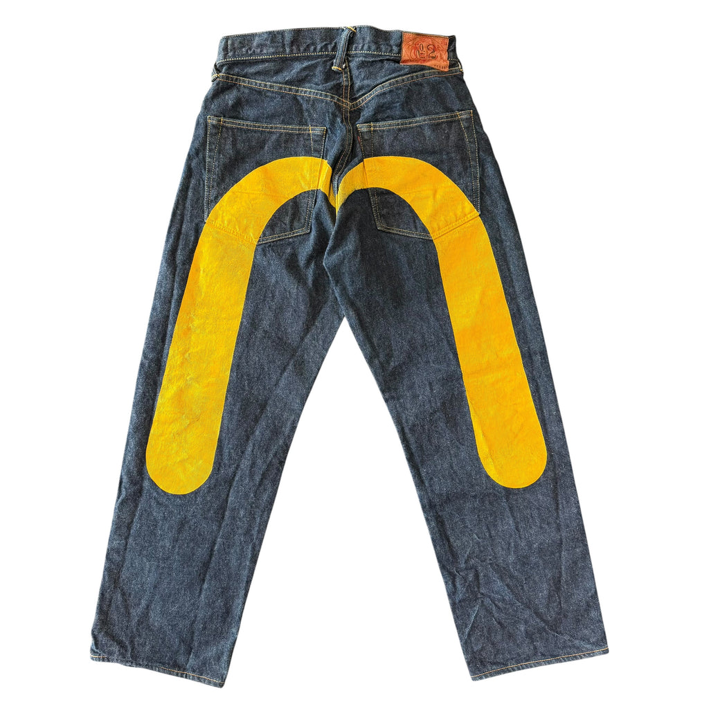 Vintage Evisu Blue/Yellow Jeans