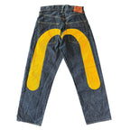 Vintage Evisu Blue/Yellow Jeans