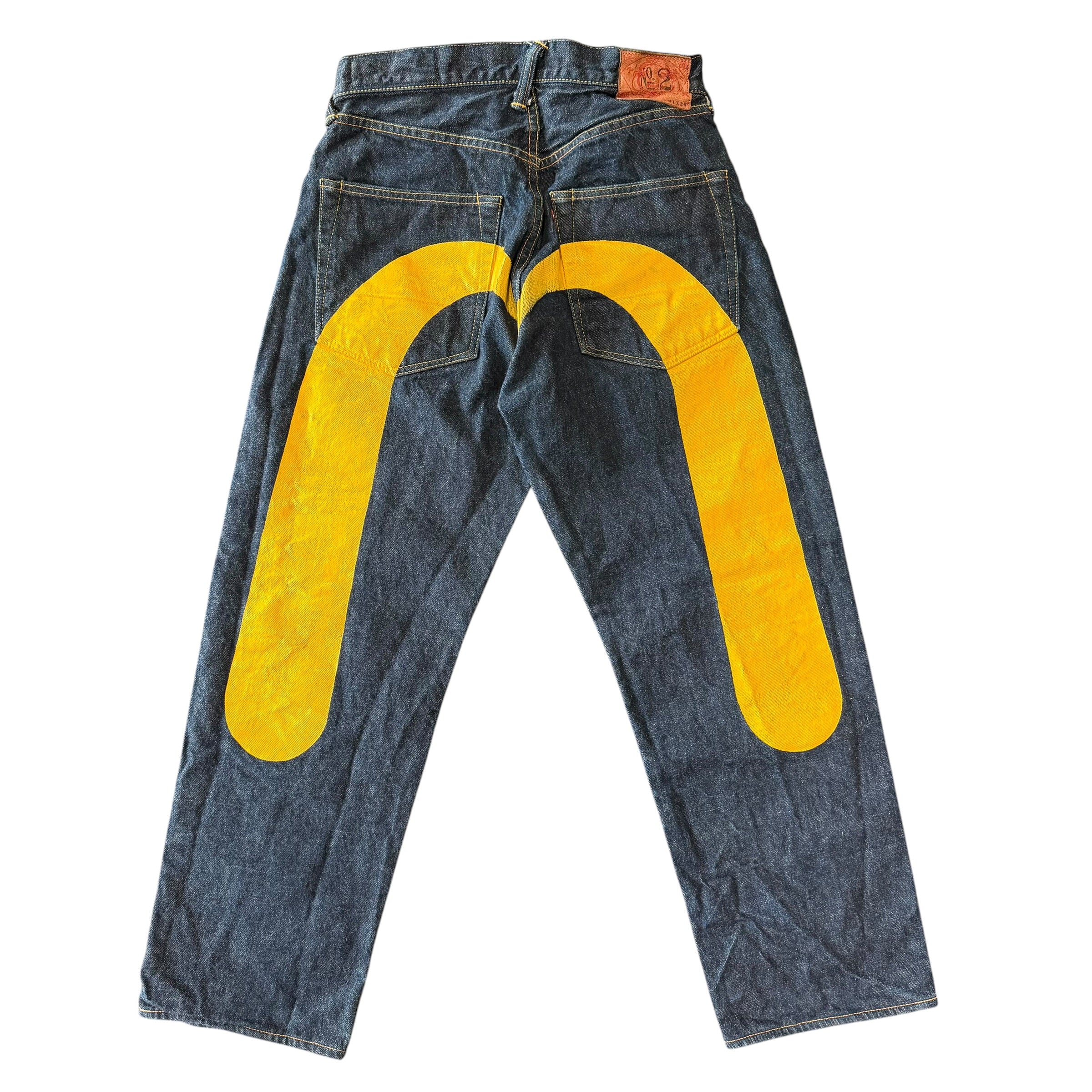 Vintage Evisu Blue/Yellow Jeans