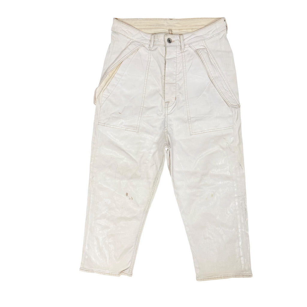 Rick Owens Cargo Waxed Cropped Jeans