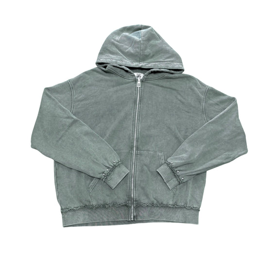 NEW Saint Vanity Green Studded Zip Hoodie