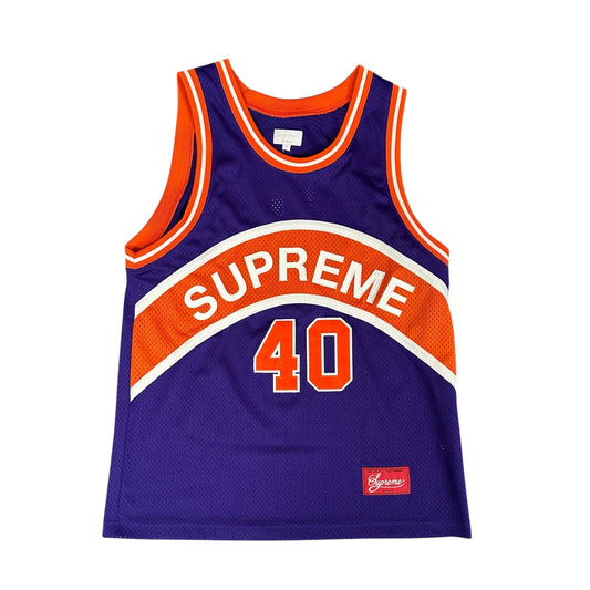 Purple and Orange Supreme Basketball Jersey