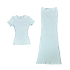Body by Raven Light Blue Shirt/Skirt Set