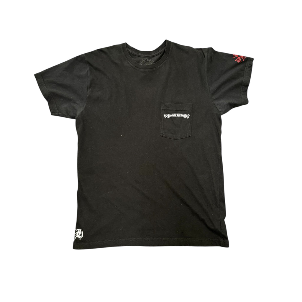 Chrome Hearts Black USA Scroll Pocket Tee