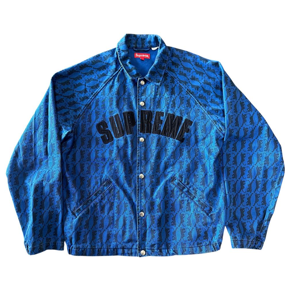 Supreme Panther Blue Twill Jacket