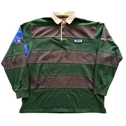 Vintage Polo Sport Ralph Striped Green/Black L/S