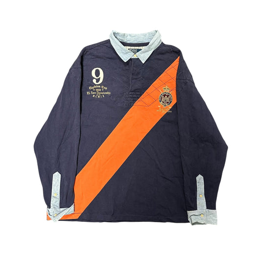 90’s Vintage Navy Polo Ralph Lauren Captains Cup Rugby Shirt