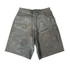 GV Gallery Leather Washed Black Shorts