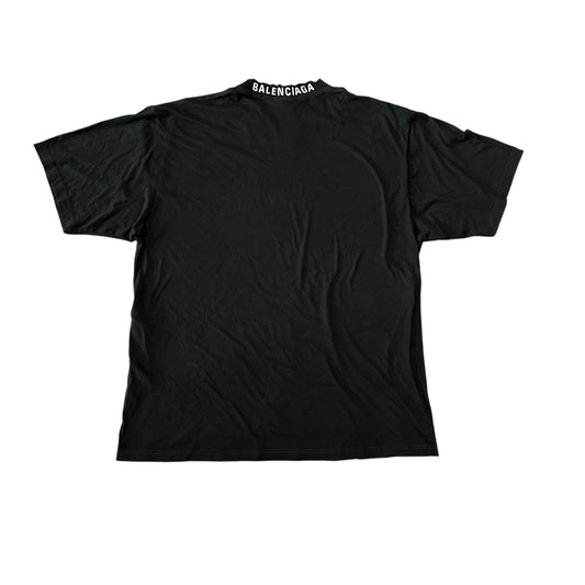 Balenciaga Neck Logo Black Tee
