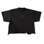 Balenciaga Destroyed Hem Black Tee
