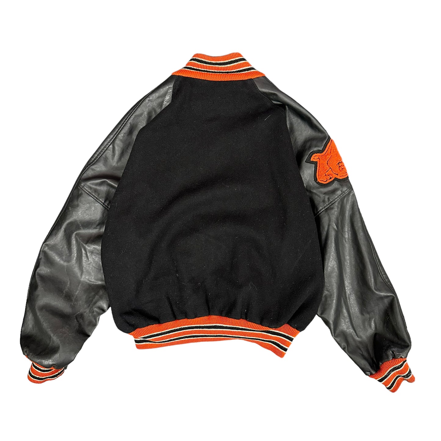 Vintage Black/Orange Varsity Jacket