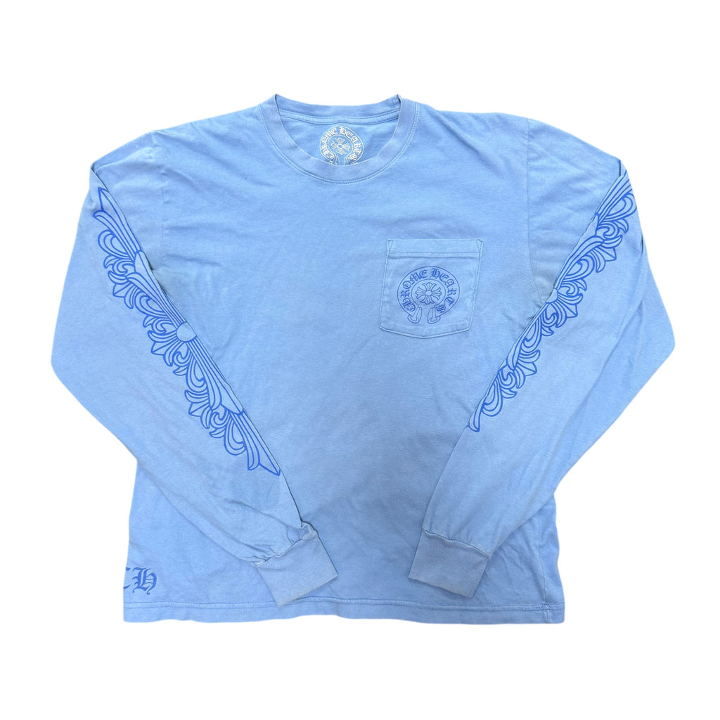 Chrome Hearts Blue Miami Scroll L/S Tee