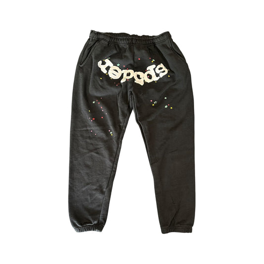 Black Sp5der Sweatpants