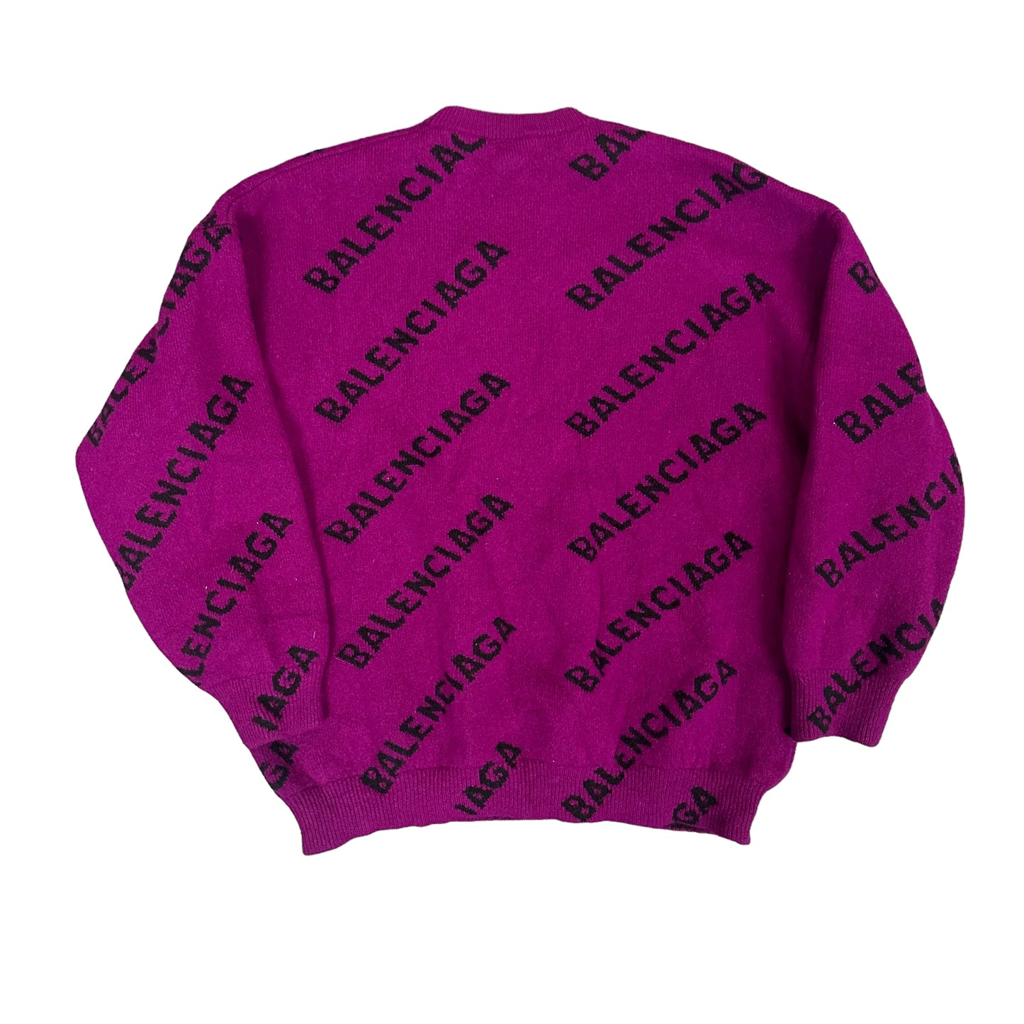 Purple Balenciaga Intarsia Sweater