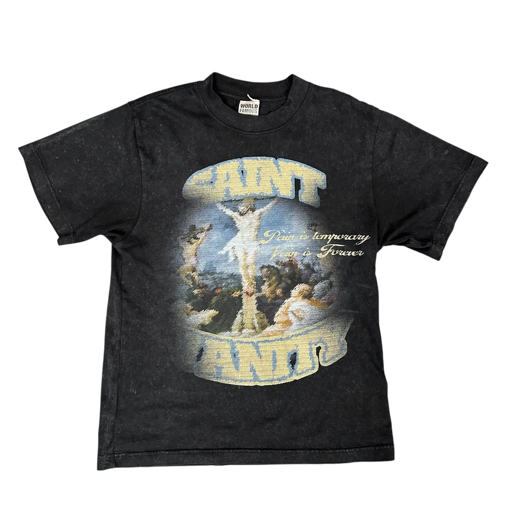 Saint Vanity Pain Is Temporary Black Tee