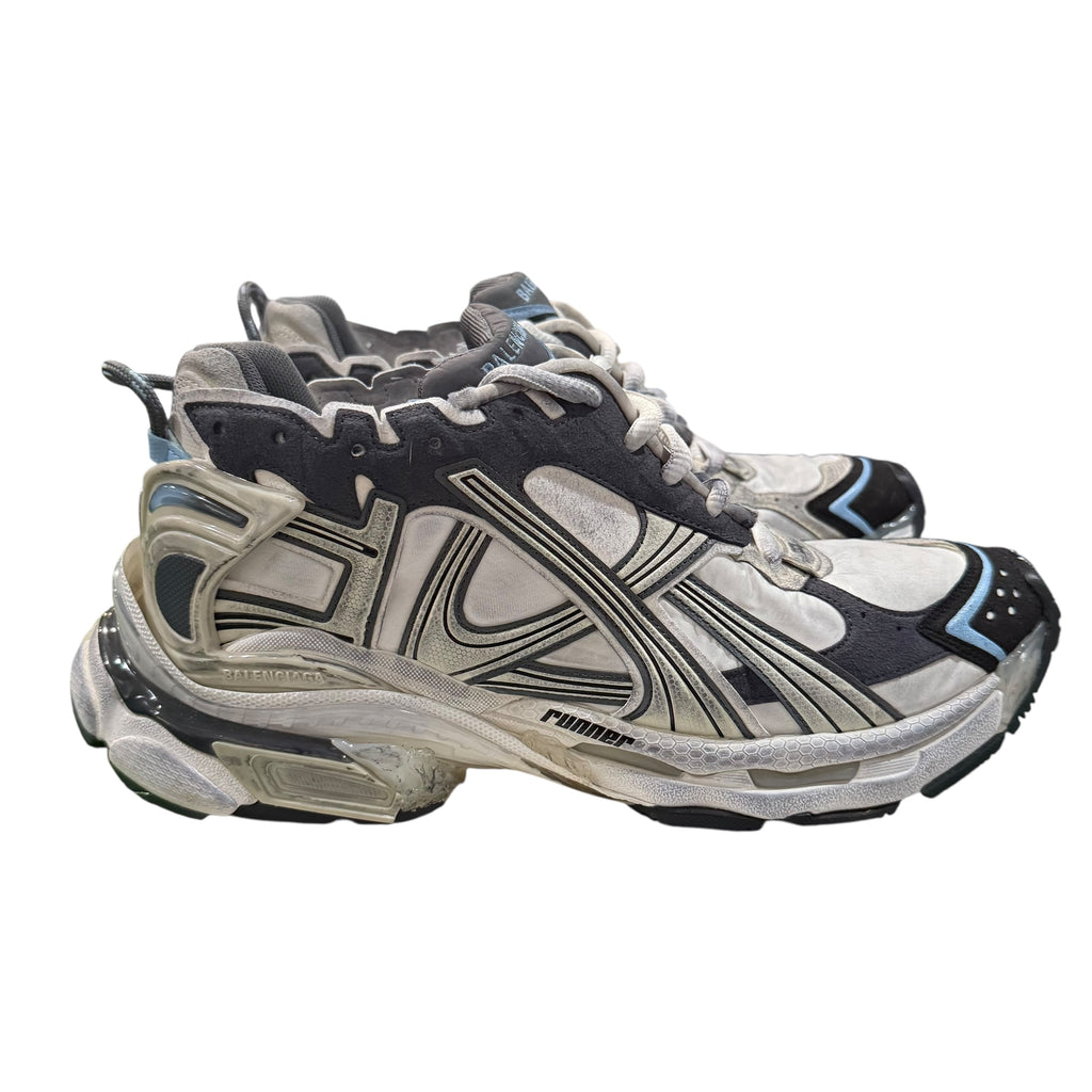 Balenciaga Grey/Blue Worn-Out Runners