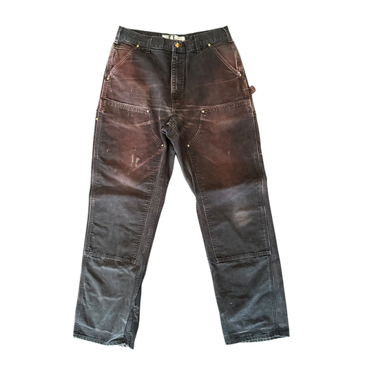 Vintage Carhartt Double Knee Bleach Black